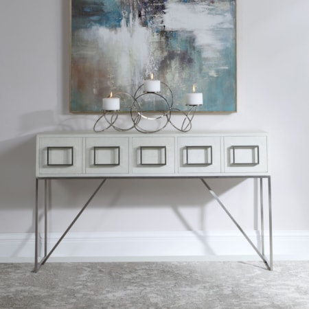 Abaya White Console Table