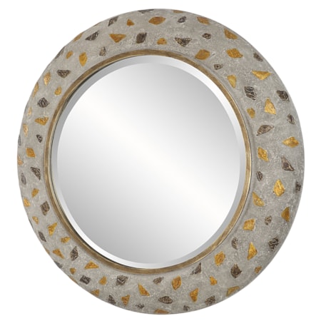 Copper Terrazzo Round Mirror