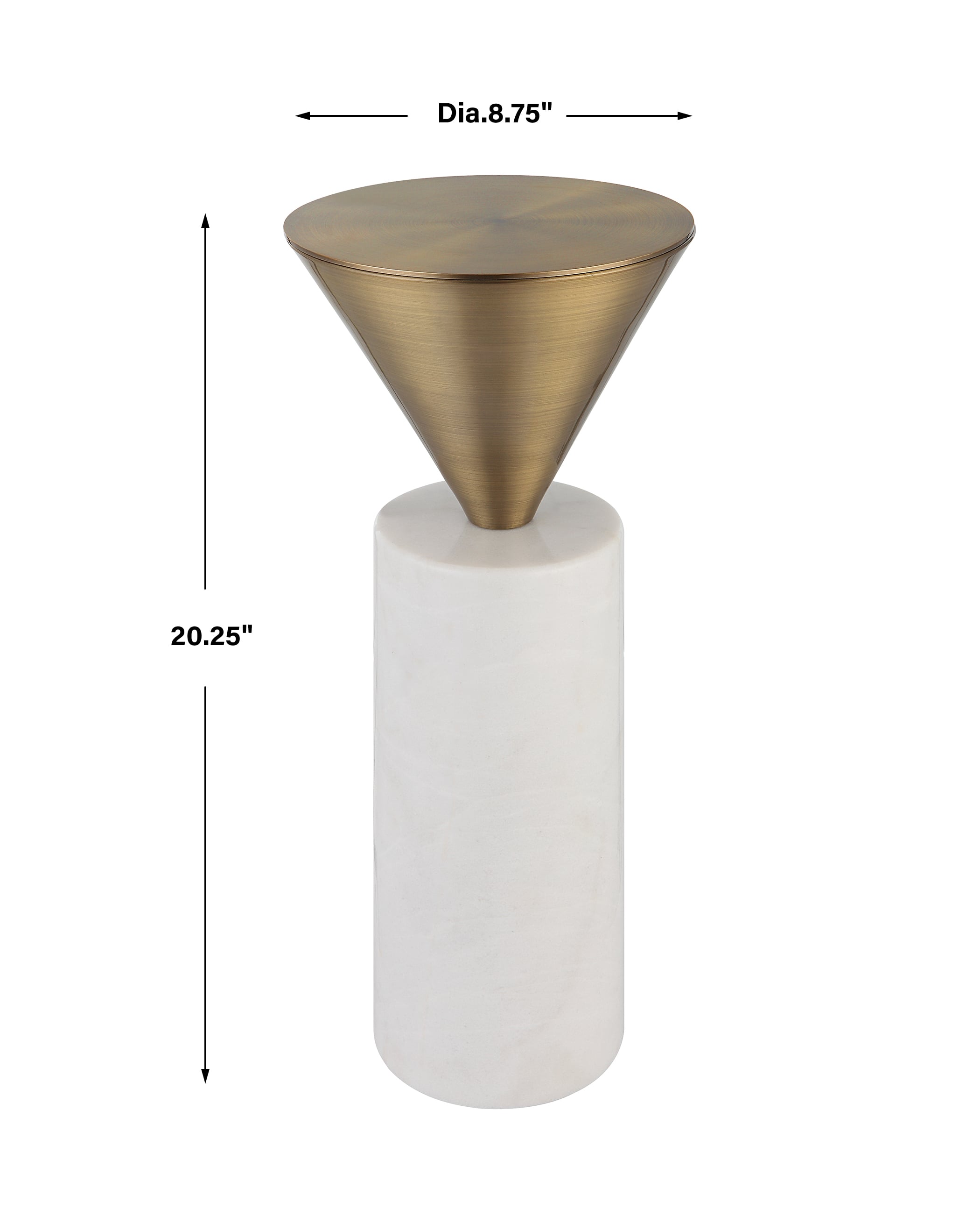 Top Hat Brass Drink Table