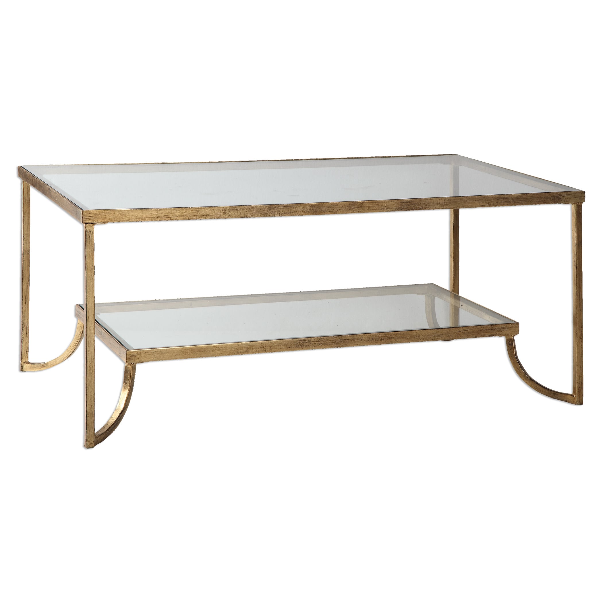 Uttermost Accent Furniture - Occasional Tables Katina Gold Leaf Coffee Table
