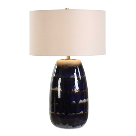 Orleans Blue Glaze Table Lamp