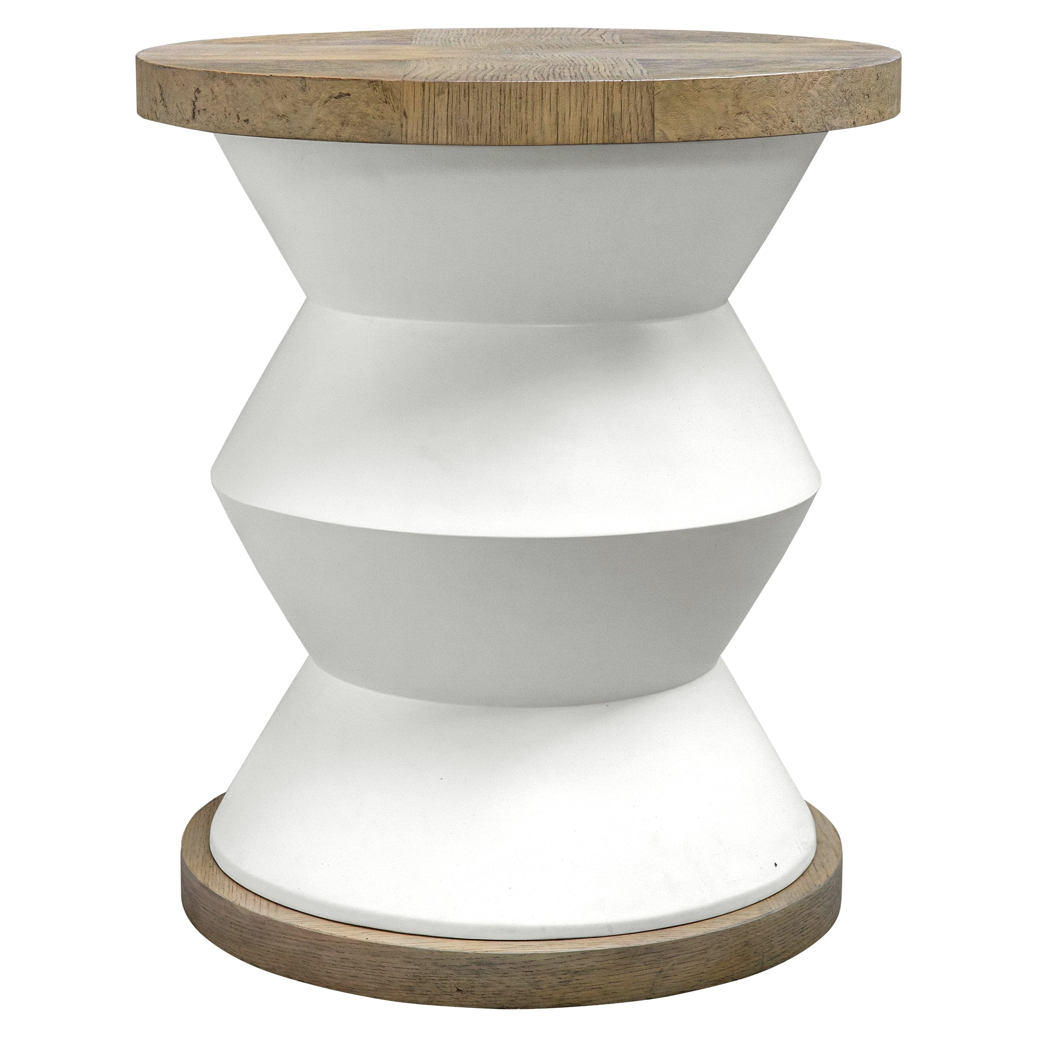 Spool Geometric Side Table