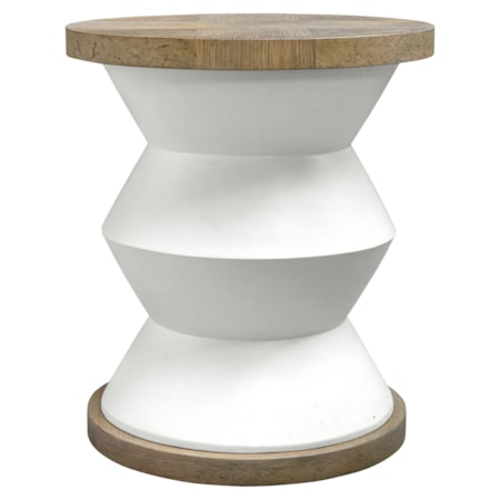 Spool Geometric Side Table