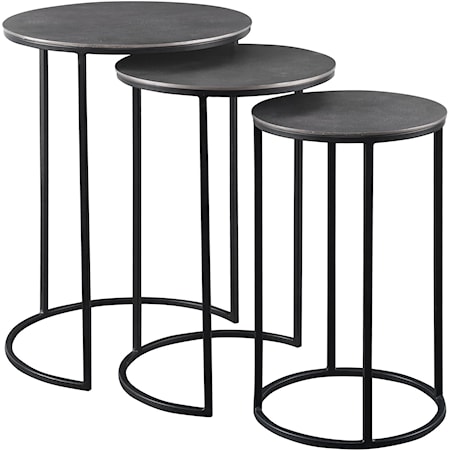 Erik Metal Nesting Tables, S/3