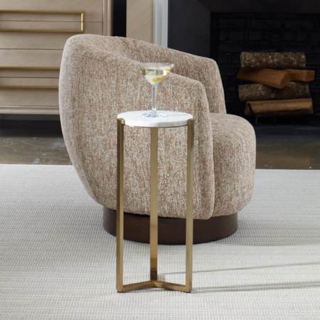 Pietra Carrara Marble Drink Table