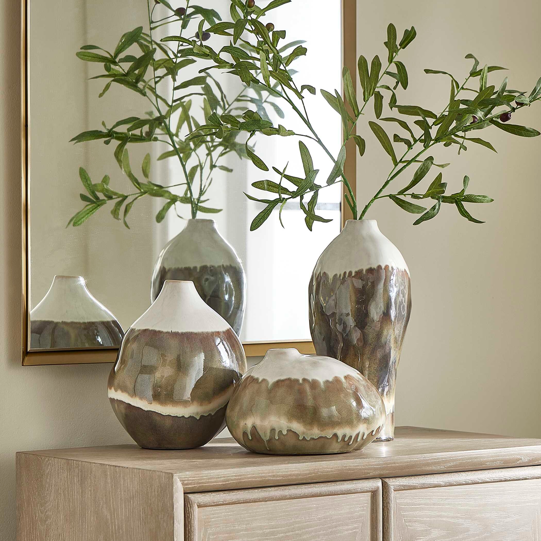 Earthflow Glazed Outdoor Vases
