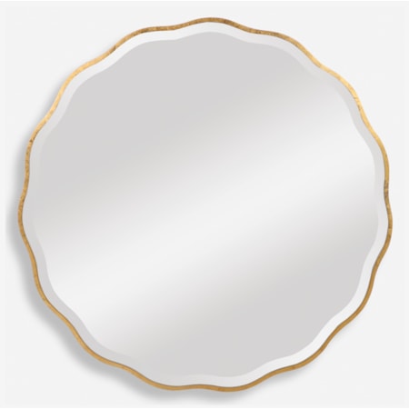 Aneta Gold Round Mirror