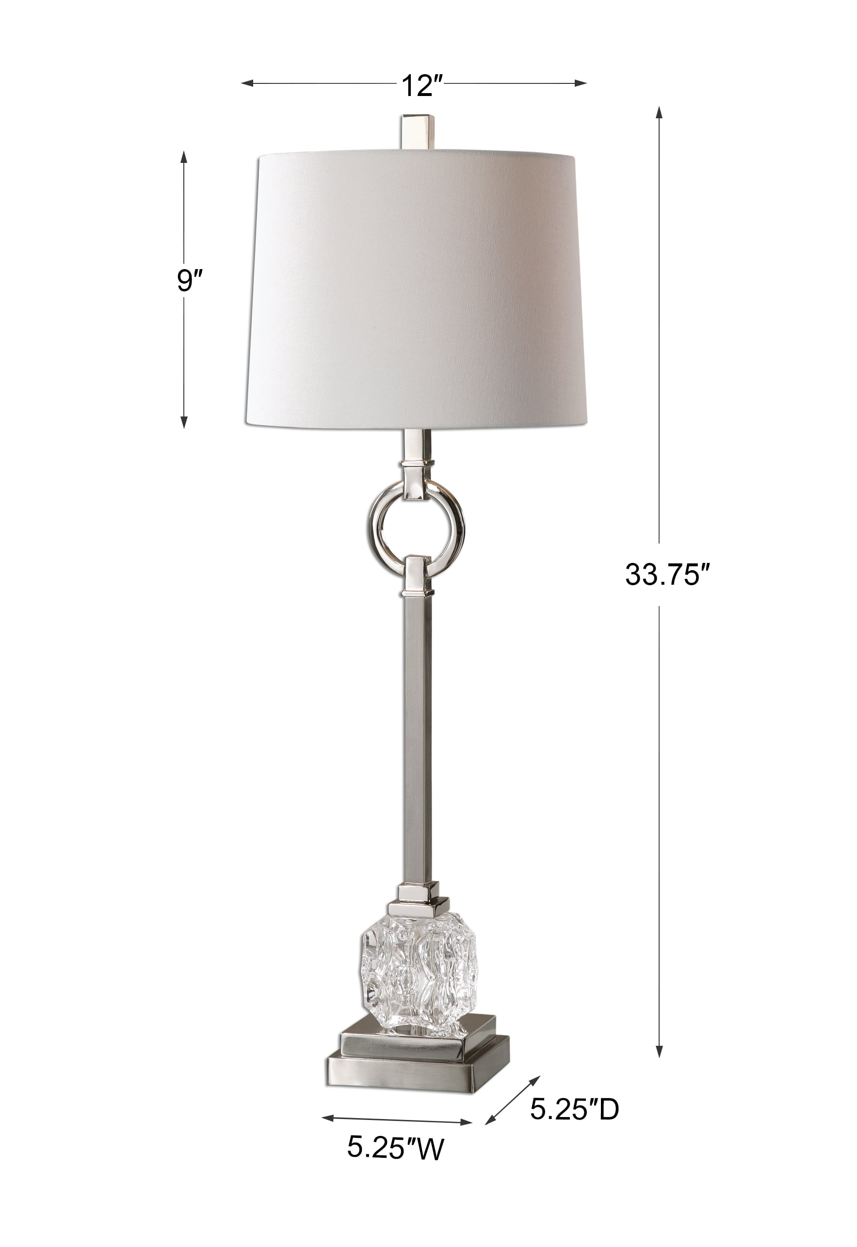 polished nickel buffet lamps