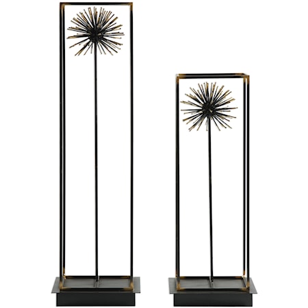 Flowering Dandelions Sculptures Set of 2