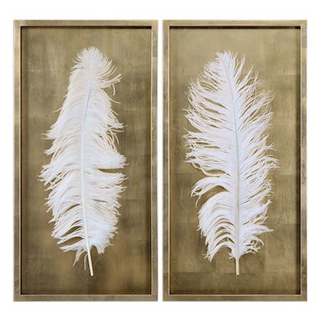 White Feathers (Set of 2)