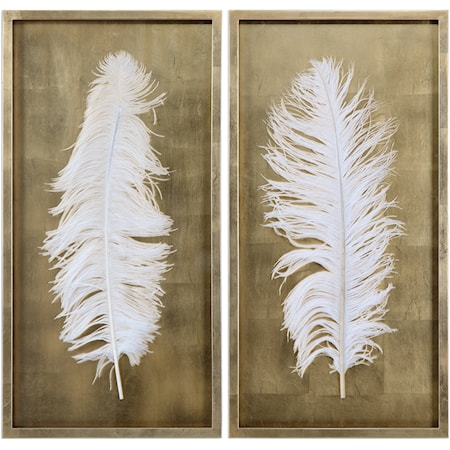 White Feathers (Set of 2)