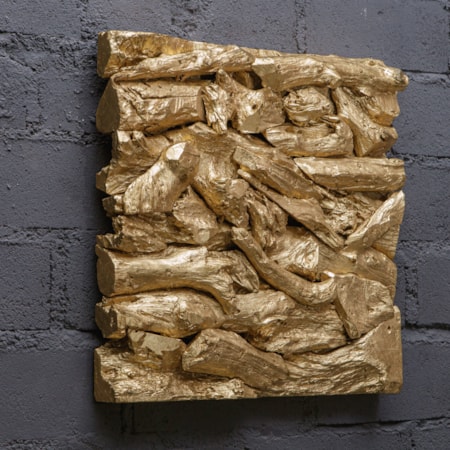 Rio Gold Wood Wall Décor