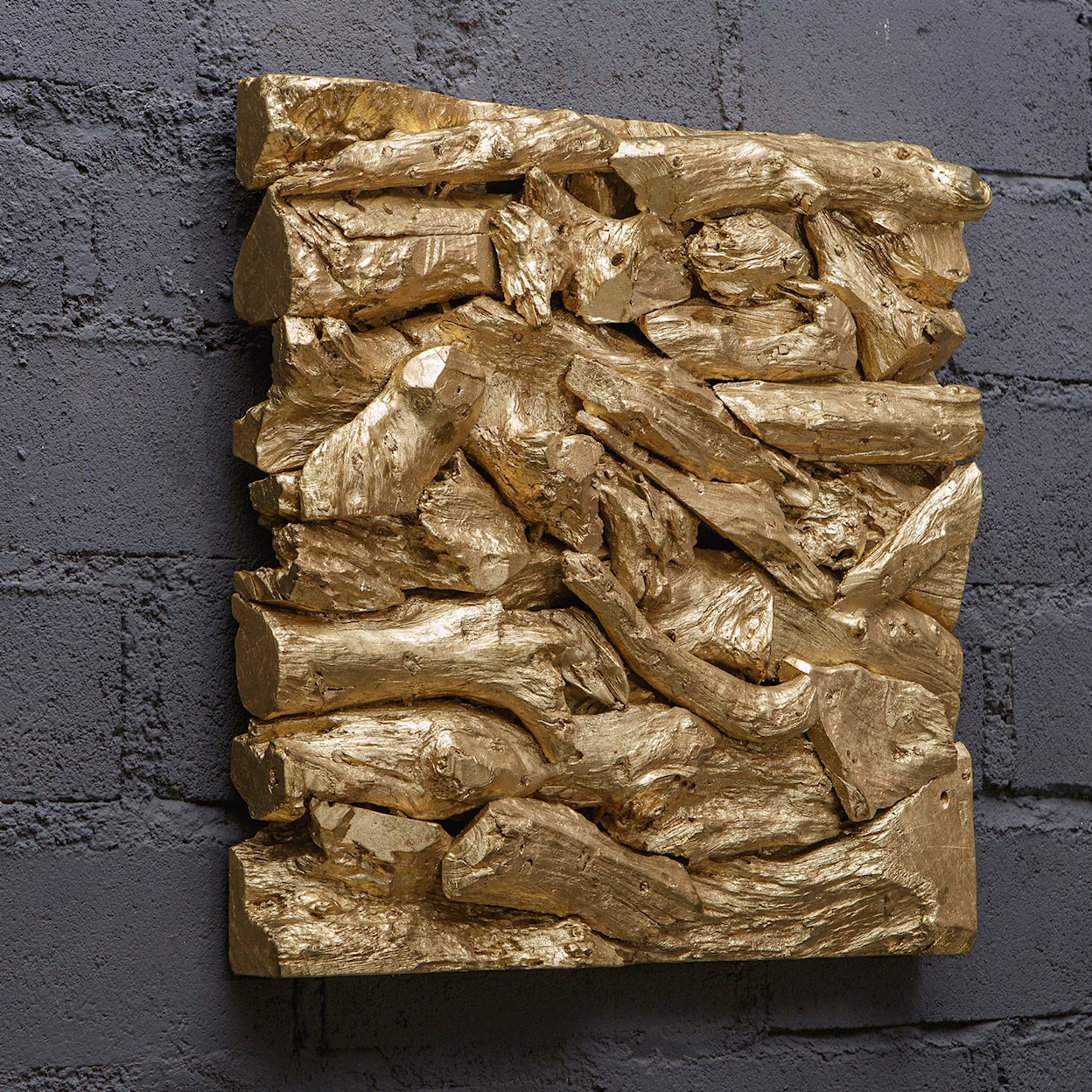 Uttermost Rio Rio Gold Wood Wall Décor