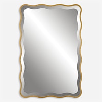 Aneta Gold Scalloped Mirror