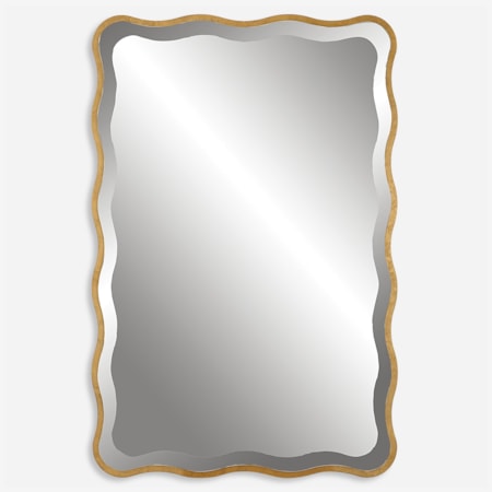 Aneta Gold Scalloped Mirror