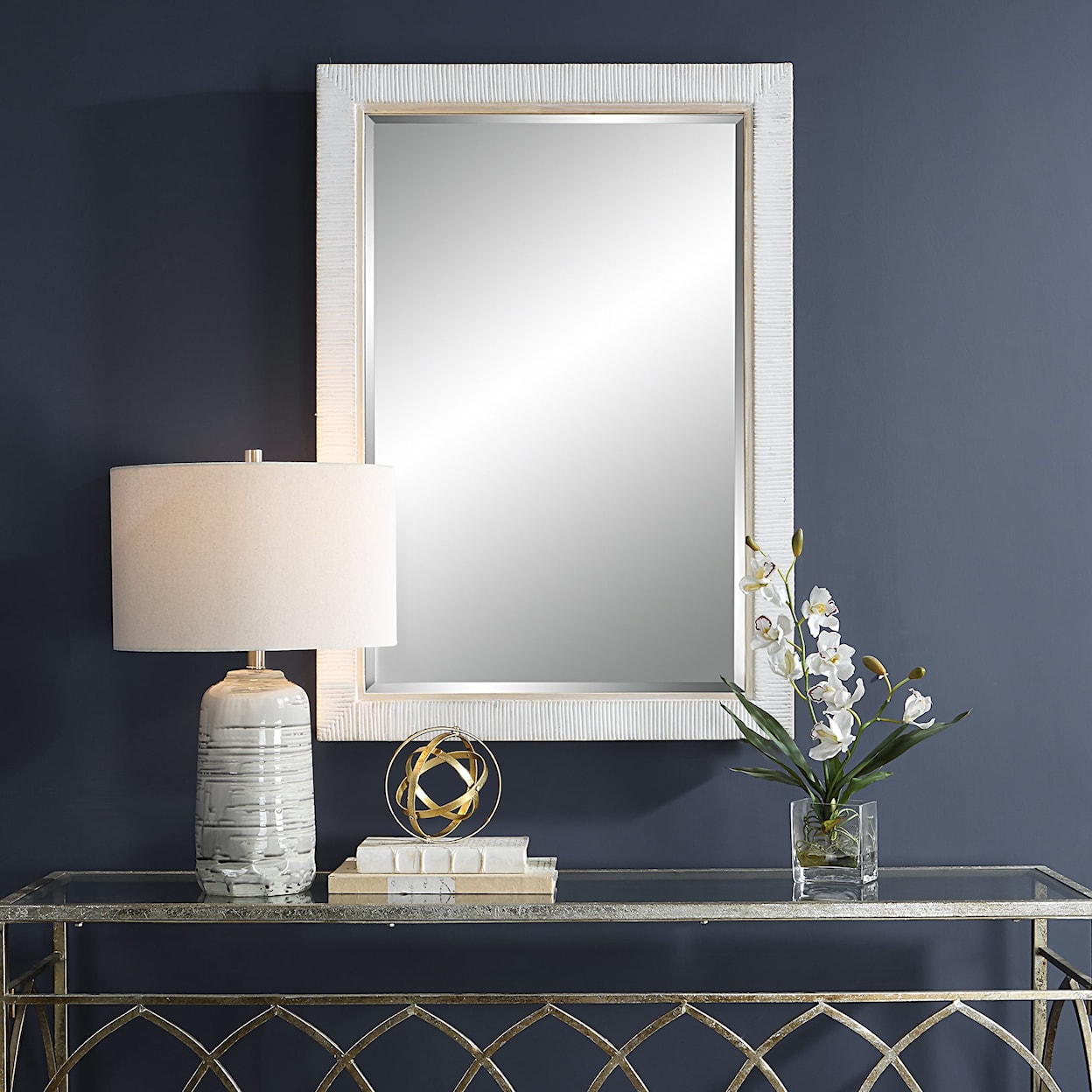 Uttermost Cape Cape Whitewashed Rattan Mirror