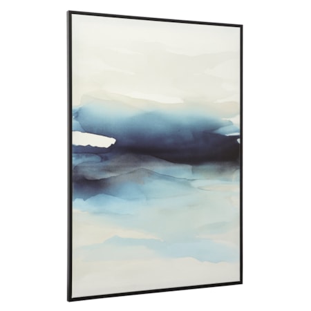 Waves Framed Canvas Abstract Art