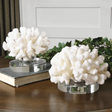 Hard Coral Sculptures, Set of 2