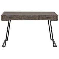 Industrial Naural Wood Desk with 3-Drawers