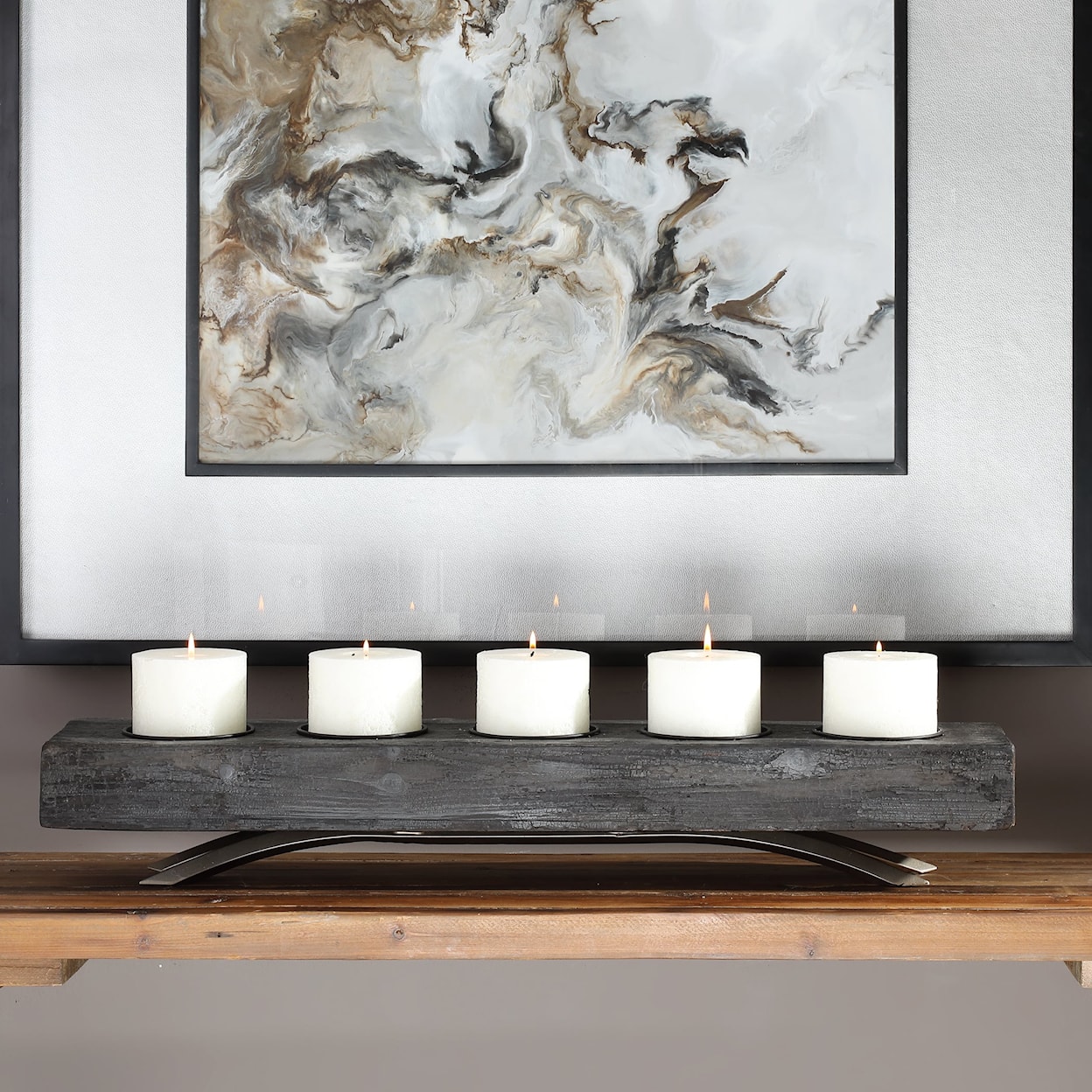 Uttermost Accessories - Candle Holders Callum Wooden Candleholder