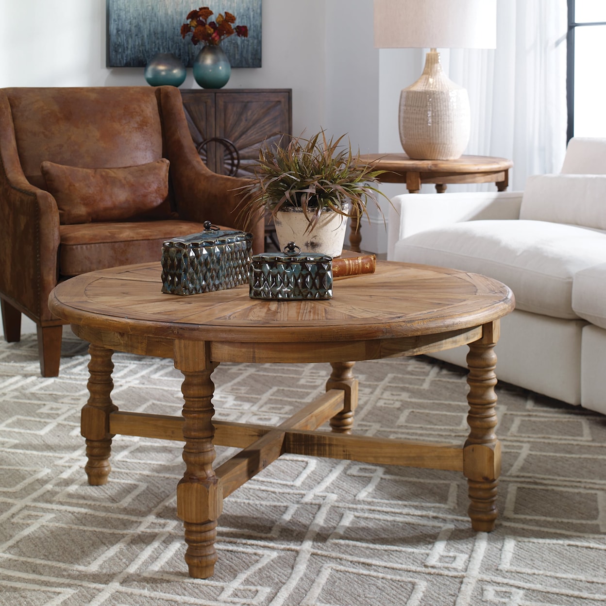 Uttermost Accent Furniture - Occasional Tables Samuelle Wooden Coffee Table