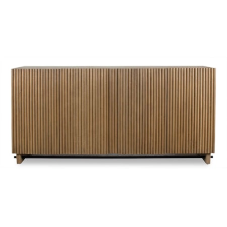 Kellem Natural Wood 4 Door Cabinet