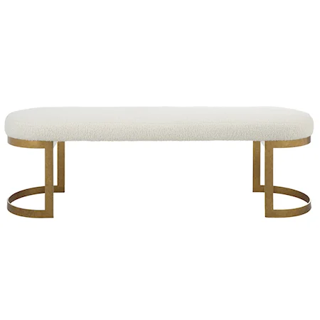 Contemporary Infinity Gold Bench