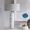 Uttermost Table Lamps Lenta White Table Lamp