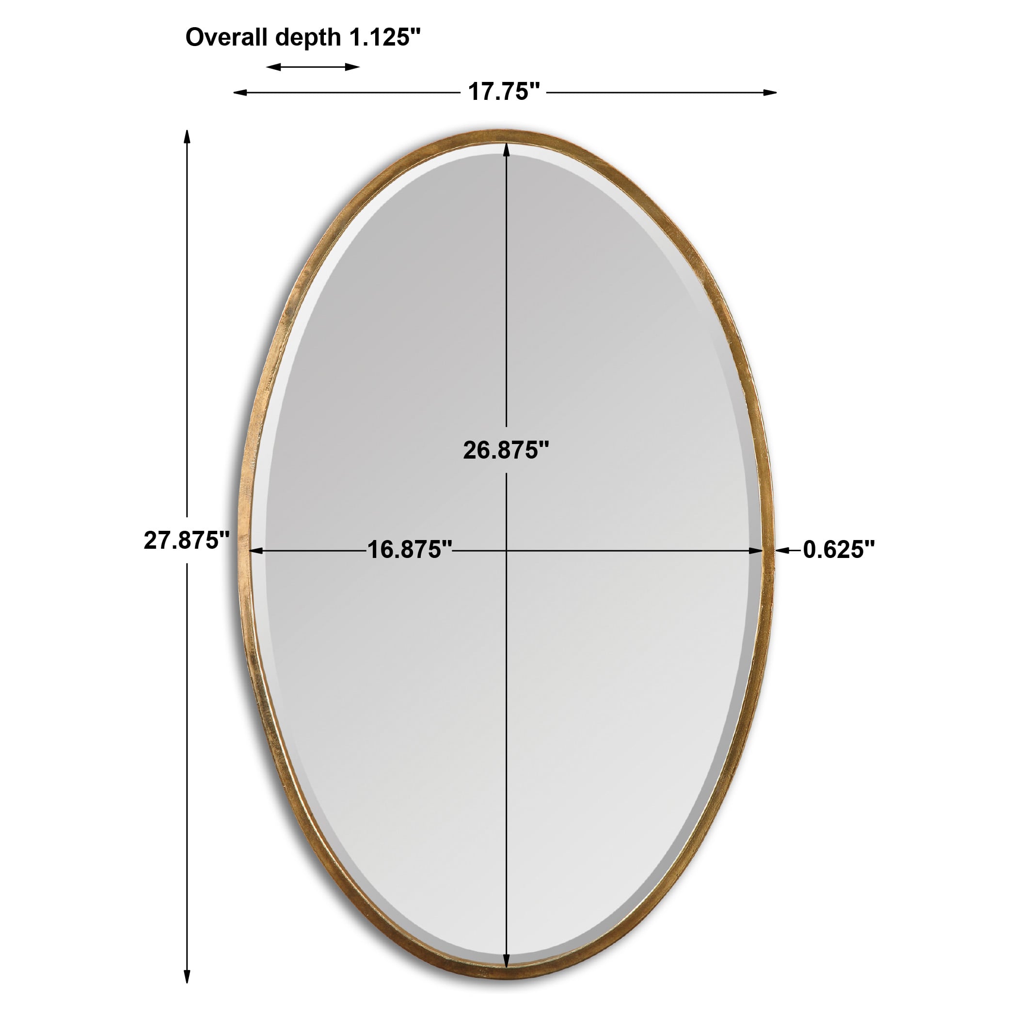 Uttermost Mirrors - Oval Herleva Gold Oval Mirror