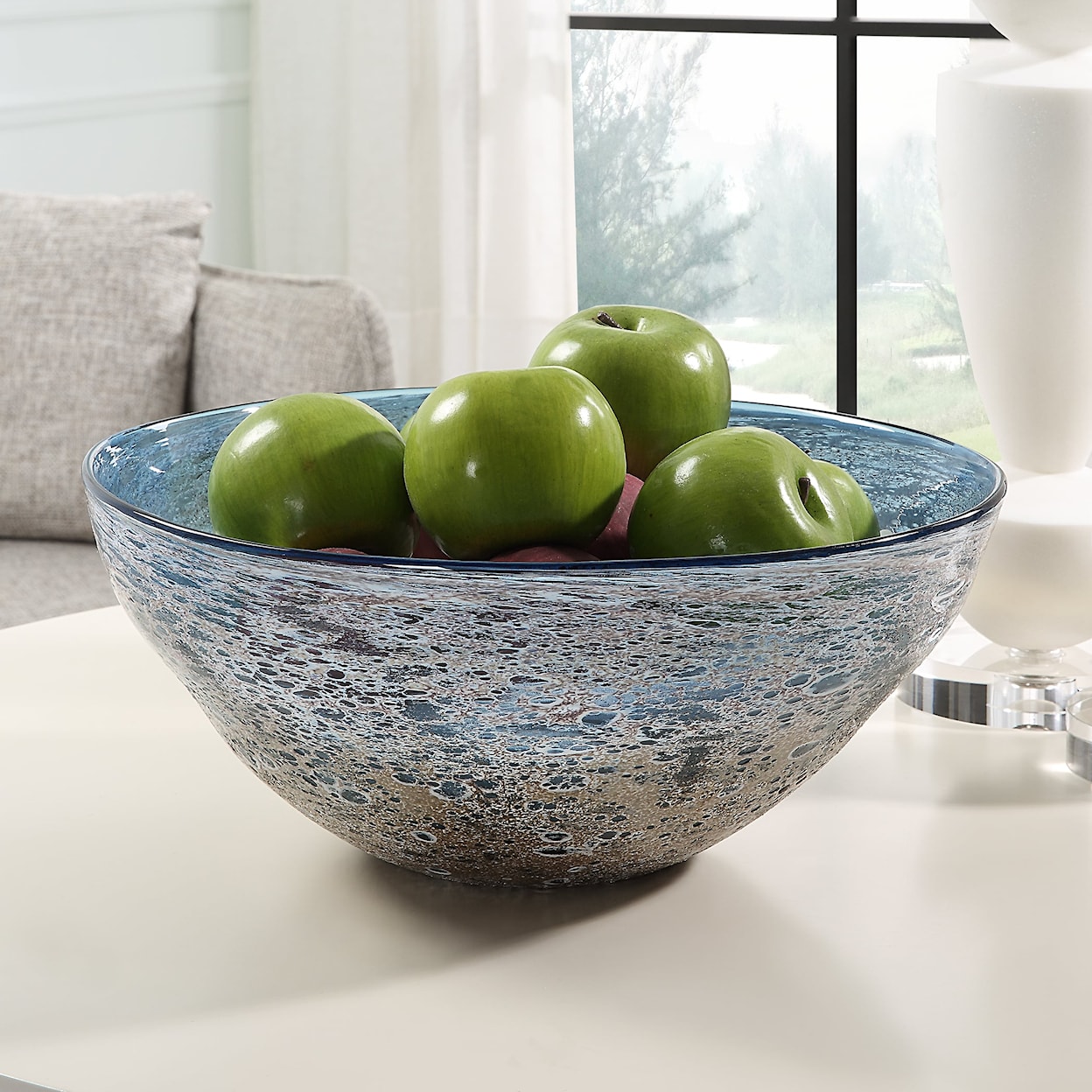 Uttermost Genovesa Genovesa Aqua Glass Bowl