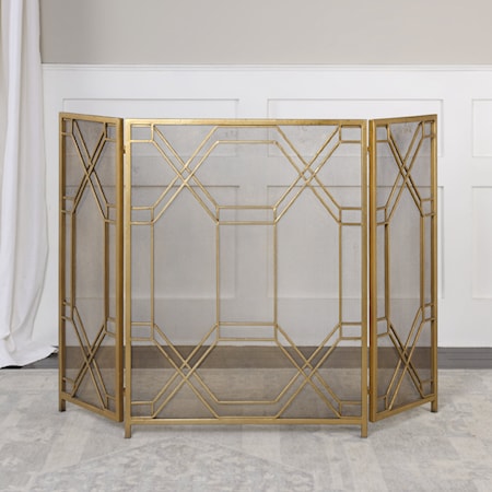 Rosen Gold Fireplace Screen