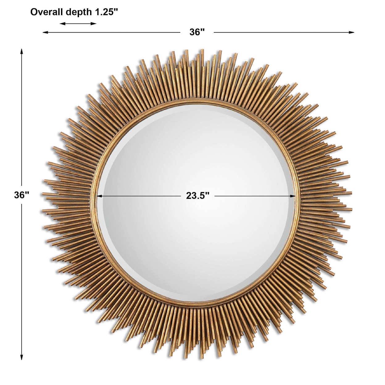 Uttermost Mirrors - Round Marlo Round Gold Mirror