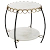 Uttermost Chainlink Chainlink White Marble Side Table