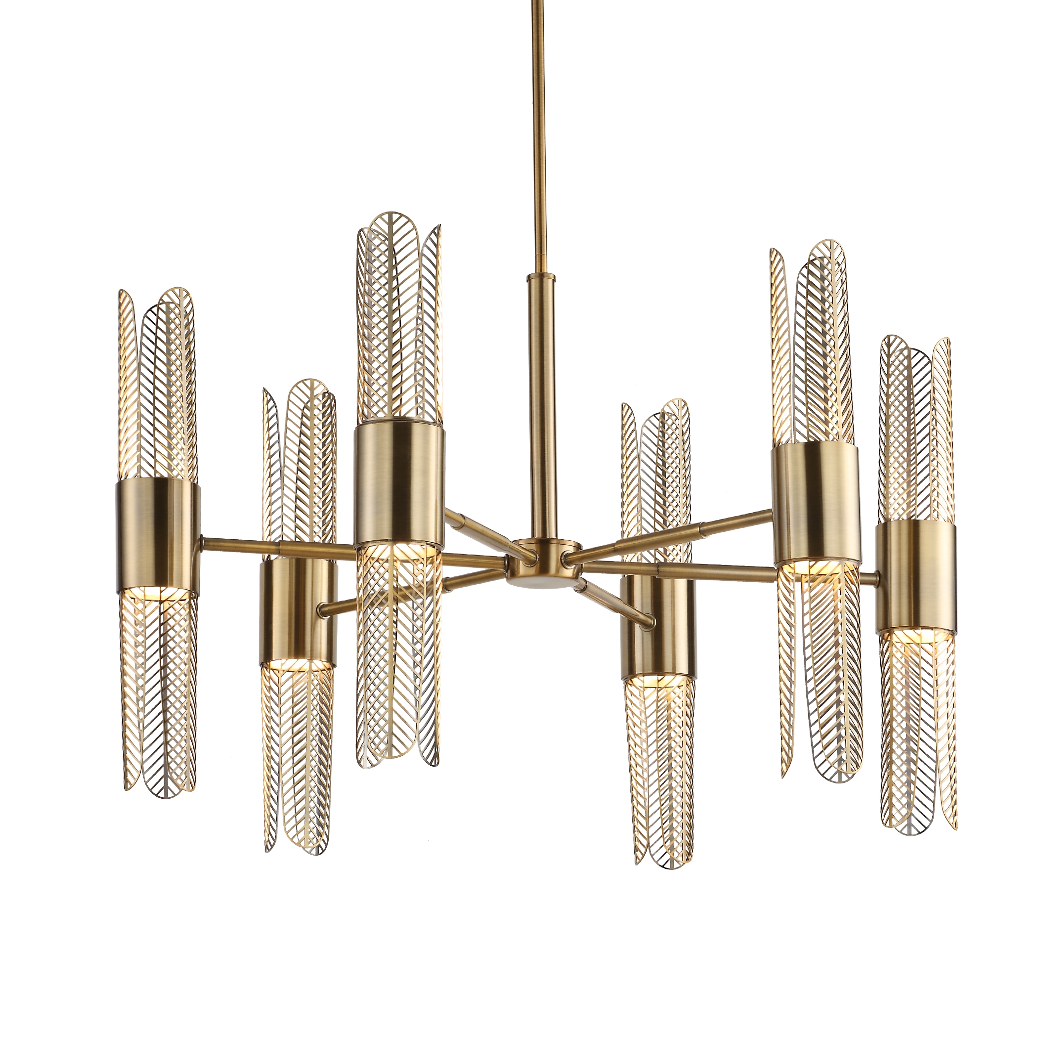 Uttermost Cret Cret 12 Light Brass Chandelier