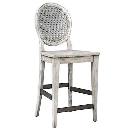 Clarion Aged White Counter Stool