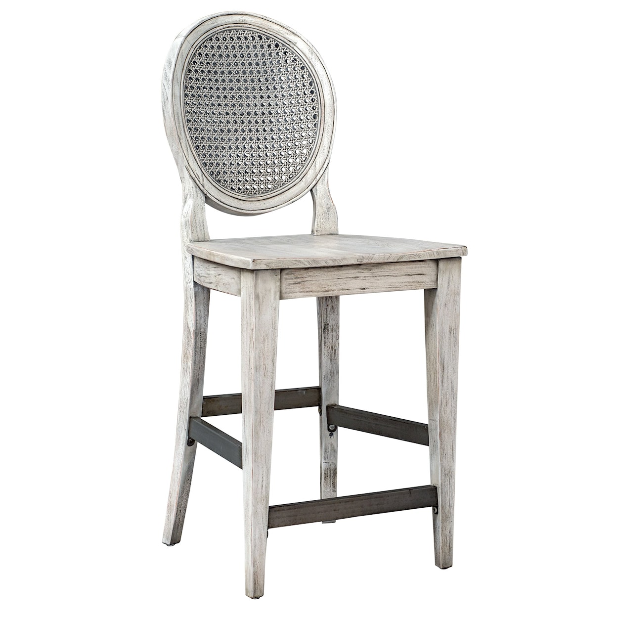 Uttermost Accent Furniture - Stools Clarion Aged White Counter Stool