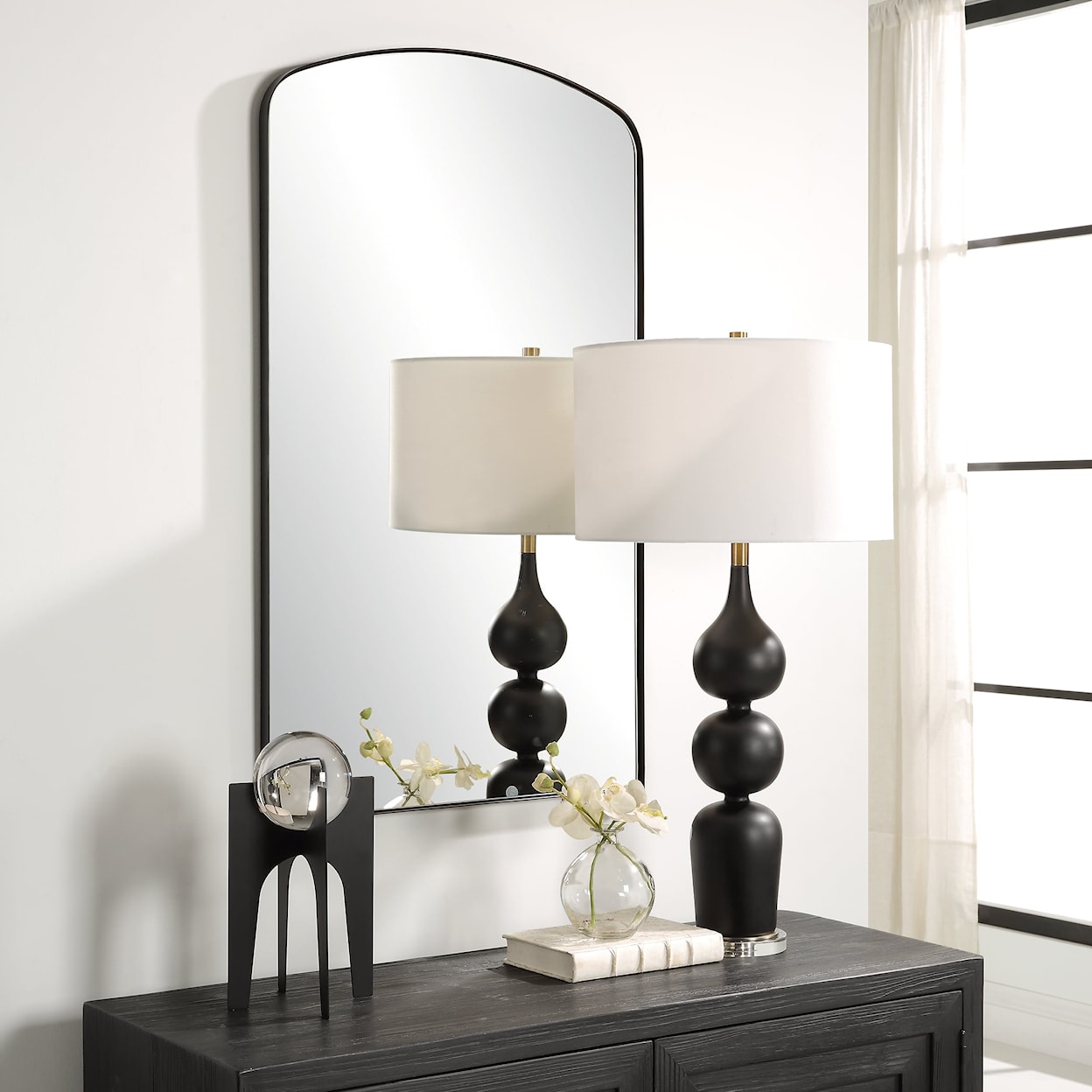 Uttermost Tordera Tordera Black Arch Mirror