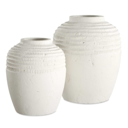Luna Ridge White Ceramic Vases