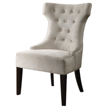 Arlette Tufted Wing Chair