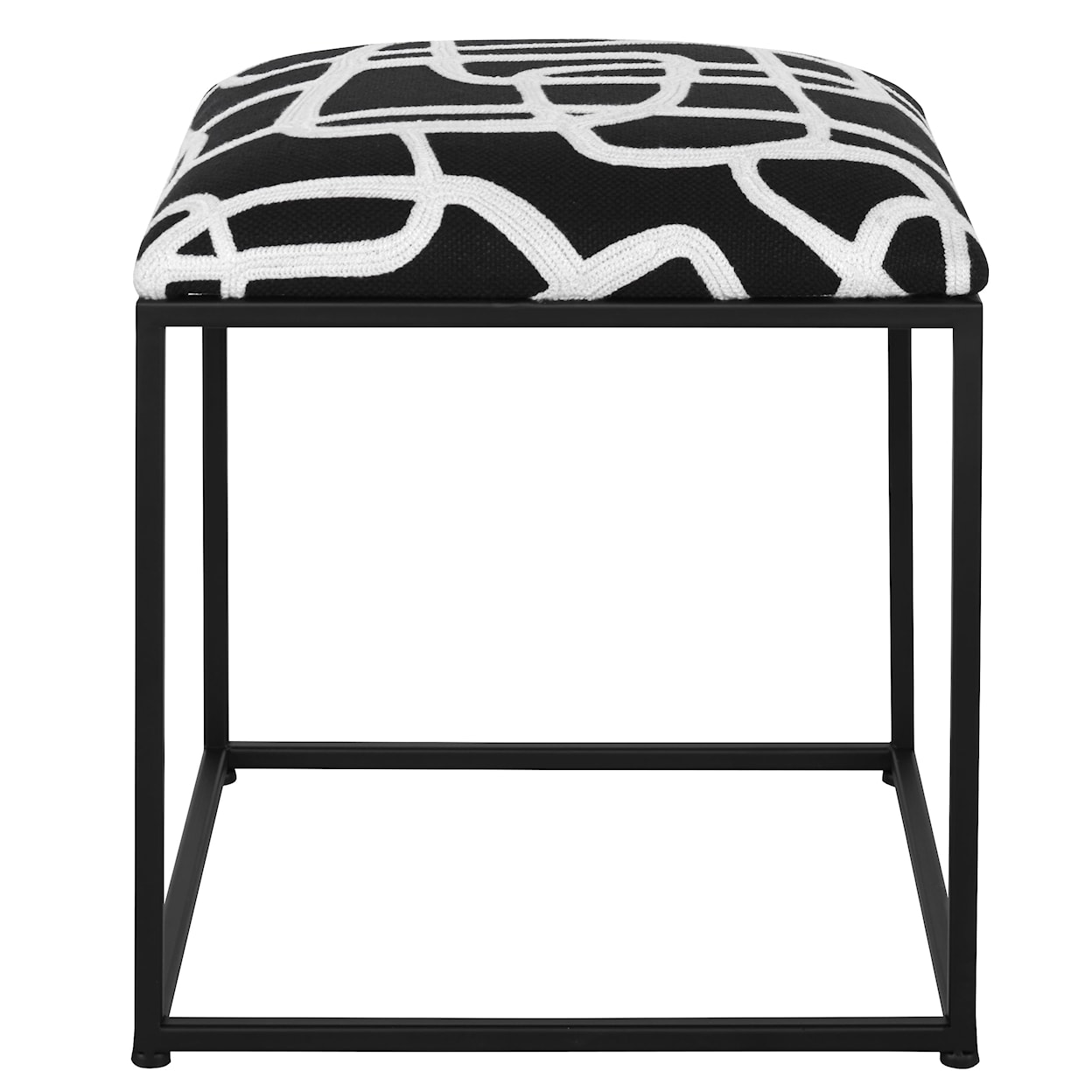Uttermost Accent Furniture - Ottomans Twists And Turns Fabric Accent Stool