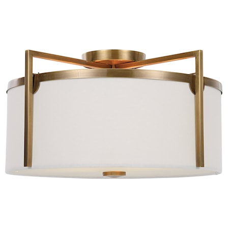 Colfax Brass 3 Light Semi Flush