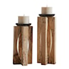 Uttermost Ilva Ilva Wood Candleholders Set/2