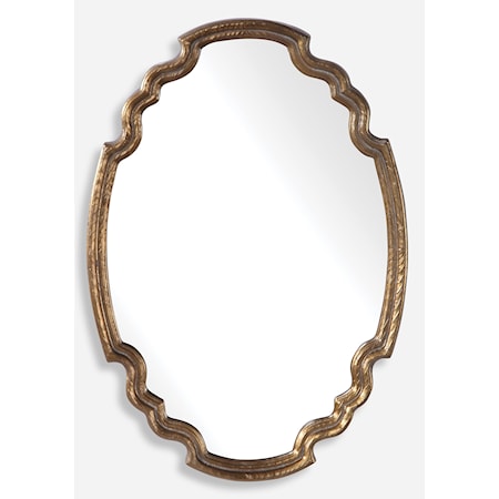 Ariane Gold Oval Mirror