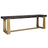 Uttermost Voyage Voyage Brass And Wood Bench