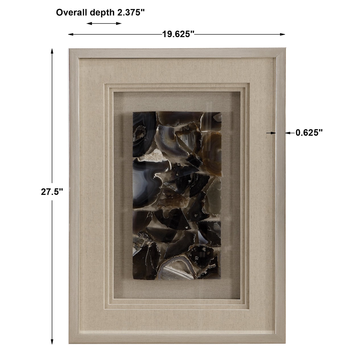 Uttermost Alternative Wall Decor Seana Agate Stone Shadow Box