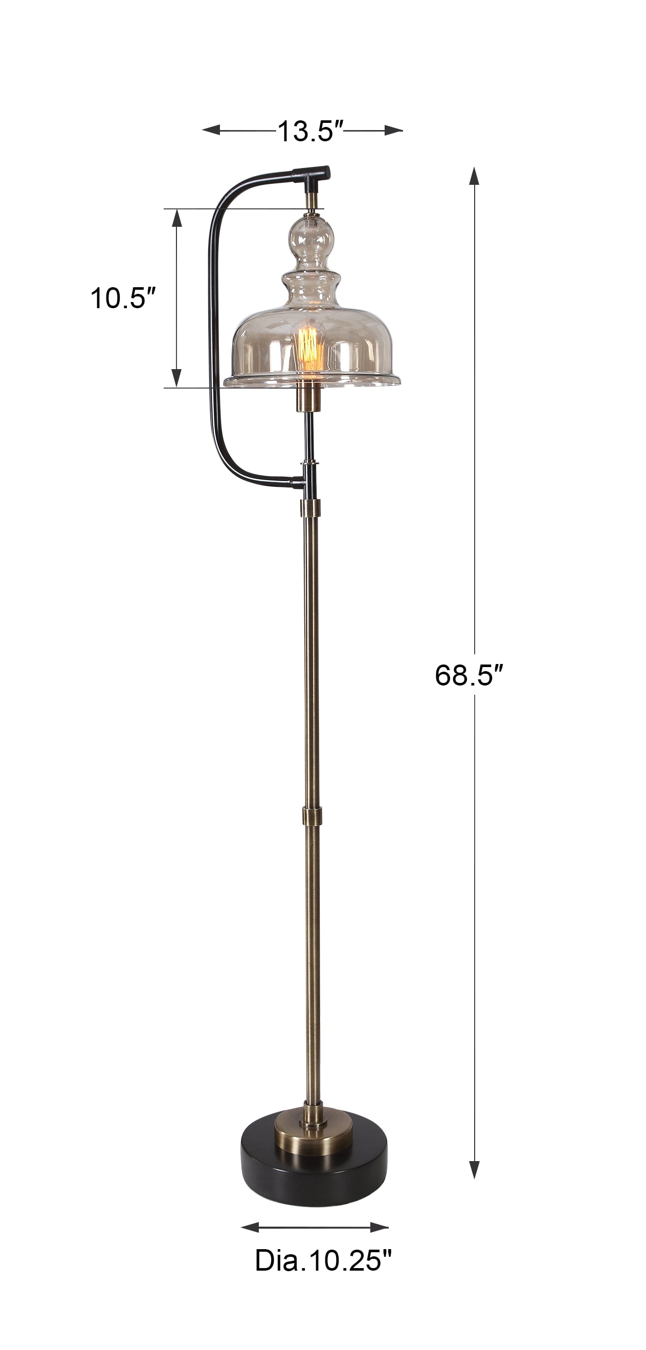 Uttermost Floor Lamps Elieser Industrial Floor Lamp