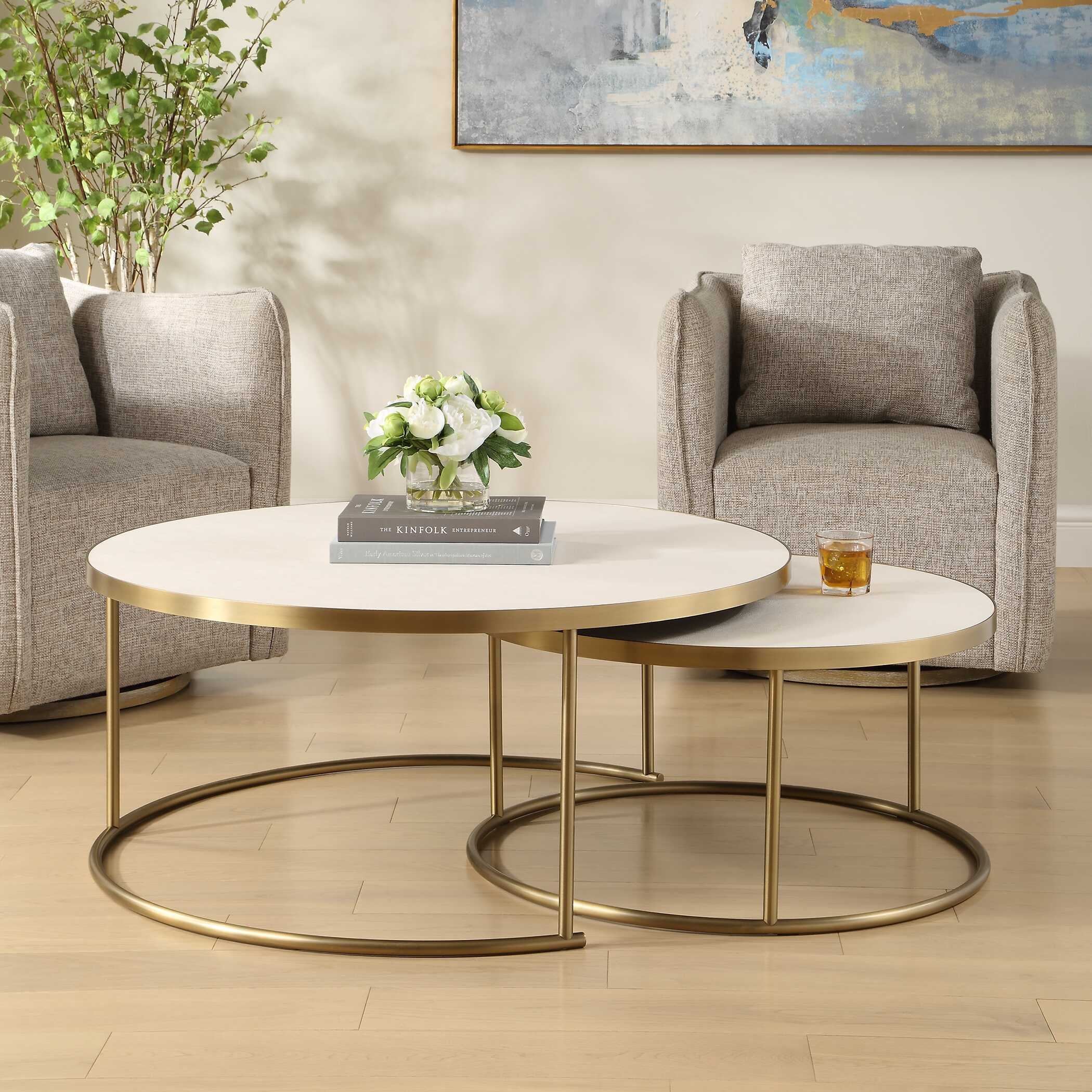 Aragon White Nesting Coffee Tables