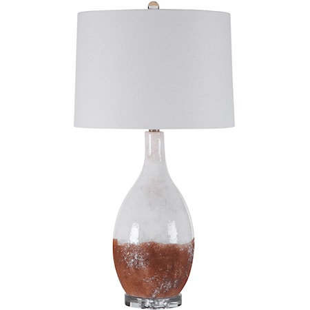 Durango Rust White Table Lamp