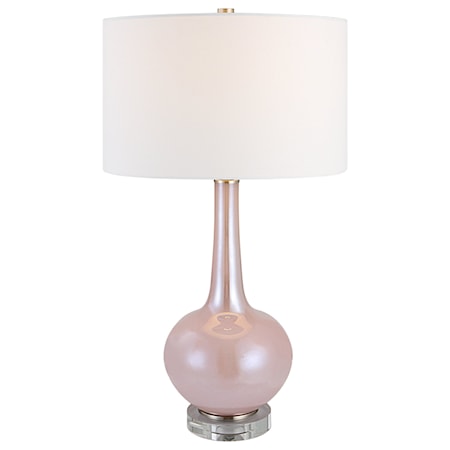 Rosa Pink Glass Table Lamp