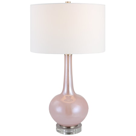 Rosa Pink Glass Table Lamp